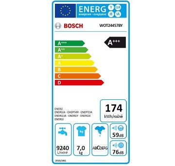 BOSCH WOT24457BY spotřeba energie